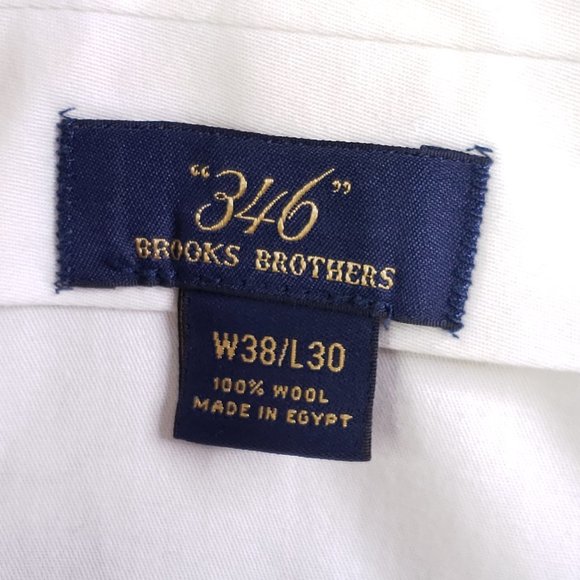 Brooks Brothers 346 Men's 38x30 (Really 36x30) Charcoal Gray Wool Dress Pants - Picture 4 of 6